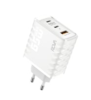 Rova SB116 65W 3 Çıkışlı Hızlı Şarj Adaptörü – USB-A + 2x USB-C PD Destekli, Çoklu Cihaz Uyumu