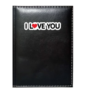 PROMOSYON DENİZİ  I LOVE YOU 8 GÖRSELLİ SİYAH RUHSAT KABI