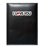 PROMOSYON DENİZİ  I LOVE YOU 8 GÖRSELLİ SİYAH RUHSAT KABI
