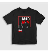 Presmono Unisex Çocuk Siyah Poster Dizi Mad Men T-Shirt 477242tt