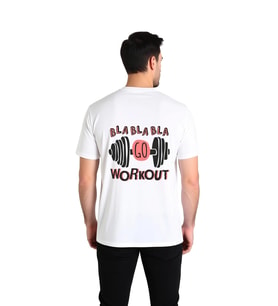 Antrenman Motivasyonu Retro Stil Baskılı Erkek Tişört