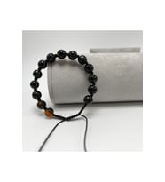 UNİSEX DAMLA KEHRİBAR BİLEKLİK 8MM  MAKROME