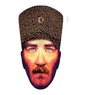 Atatürk Maskesi Karton 10 Adet Renkli