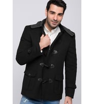 PLT8310 DEWBERRY ERKEK PALTO-SİYAH