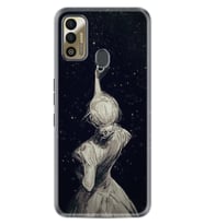 Tecno Spark 7T Kılıf Resimli Desenli Baskılı Silikon Kılıf Star Woman 1332