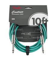 Fender 0990571146 Contour Serisi Sherwood Green Enstrüman Kablosu (3m) Yeşil Renk Seçeneği Sağlam Jaklar ve Uzun Ömürlü Kablo