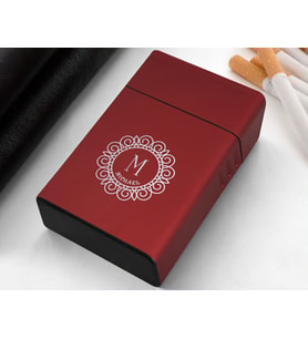 BK Gift Kişiye Özel İsimli Kırmızı Metal Sigara Tabakası-6, Arkadaşa Hediye, İsimli Sigaralık, Metal Sigara Kutusu