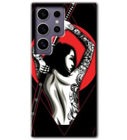 Galaxy S24 Ultra Kılıf HD Desen Baskılı Kılıf - Samurai Girl