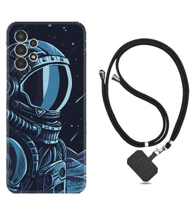 Samsung Galaxy M14 Kılıf Resimli Boyun Askılı İpli Desenli Silikon Series Astro 1870
