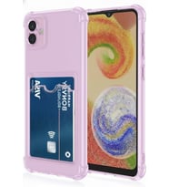 Teknomoda Samsung Galaxy A06 Kılıf Kartlıklı Anti Şok Korumalı Şeffaf Silikon Lila