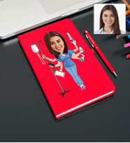 Kişiye Özel Hemşire Tasarımlı Karikatür Defter Ve Kalem Seti 92