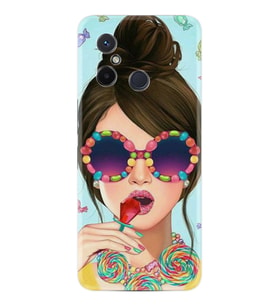 Xiaomi Redmi 12C Kılıf Resimli Desenli Baskılı Silikon Sugar and Woman 1418