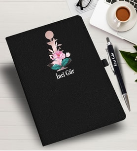 Kişiye Özel harf Tasarımlı  İsme Özel Defter ve Kalem