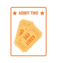 Film Severlere - Admit Two Tickets Tablo Ahşap Poster Dekoratif