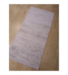 HALIMARKA K-TKY 1706 GRİ BEYAZ BEYAZ HALI YOLLUK 97X200 CM