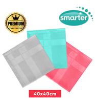 SMARTER PREMİUM 3'LÜ MİKROFİBER TEMİZLİK BEZİ (40x40) (Yeşil)