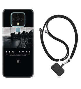 Tecno Camon 16 18P Pova Kılıf Boyun Askılı Silikon New York 1612