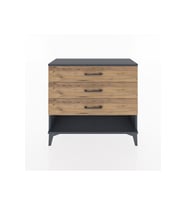 Arges Şifonyer 3 Çekmeceli 88x30x80 Antrasit-Çam