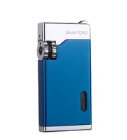 Quantoro Çift Torch Pürmüz Mavi Metal Puro Çakmağı - TRZ1142