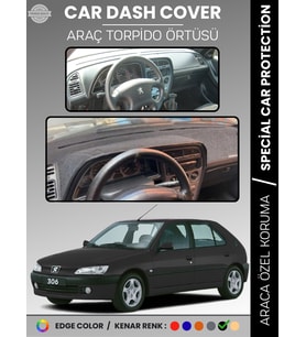 PEUGEOT 306 (1997-2002) Torpido Örtüsü Ön Göğüs Koruma Torpido Koruma Birebir Uyum Kaymaz Özel Kesim