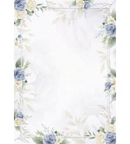 Çiçekli  50 Adet Toka Kartı - Kuşe Kart - 10x15cm - Teşekkür Kartı 