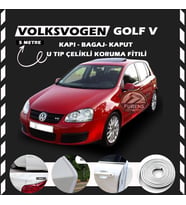 Volksvogen Golf 5 Oto Araç Kapı Koruma Fitili 5metre Parlak Beyaz Renk