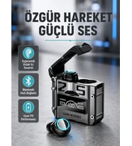 IPX5 Su Geçirmez Kablosuz Bluetooth Kulaklık – Powerbank Şarj Kutulu, Düşük Gecikmeli Oyun Modu