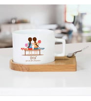 Kişiye Özel Gerçek Dost Temalı Çay Fincanı