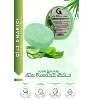 Aloe Vera Özlü Süngerli Doğal Güzellik Sabunu Cilt Kırışıklık Önleyici Etkili