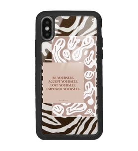 iPhone X Emoji Zebra Tasarımlı Glossy Telefon Kılıfı