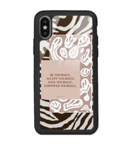 iPhone X Emoji Zebra Tasarımlı Glossy Telefon Kılıfı