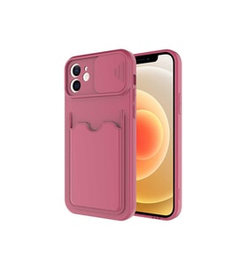 Apple iPhone 12 Uyumlu Kılıf Zore Kartix Kapak (Koyu Mor)