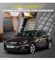 Opel Astra J Antrasit Renk Tay Tüyü Cepli & Terletmez Sırtlı Oto Koltuk Minder Seti - Koltuk Koruma Kılıfı (ÖN & ARKA TAM SET)