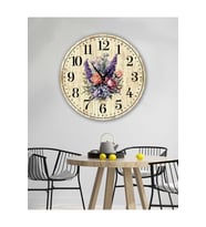 Retro Tasarımlı Duvar Saati 35X35 CM (Baskılı)