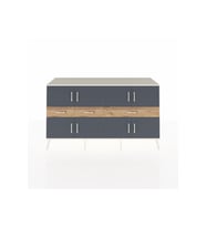 Kronos Konsol 5 Raflı 3 Çekmeceli 8 Kapaklı 176x59x99 Aytaşı-Antrasit/Çam