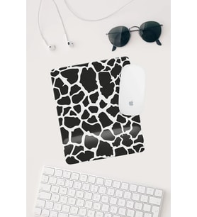 Siyah Beyaz Inek Desenli Bilek Destekli Dikdörtgen Mouse Pad Mouse Altlığı.