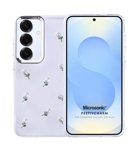 Microsonic Samsung Galaxy S25 Plus Kılıf PrettyCharm Tulip (Yeşil)