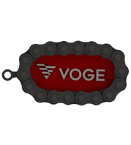 Voge Uyumlu Marka Motosiklet İçin Zincir Detaylı Anahtarlık (Kırmızı-Beyaz)