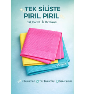 SUVAY Mikrofiber Temizlik Bezi & Cam Bezi & Araba Bezi & Magic Towel Sihirli Temizlik Bezleri