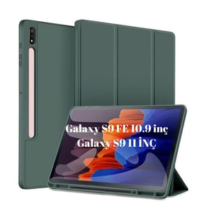Samsung Galaxy Tab S10 Lite S10 FE S9 FE S9 11inç Kılıf Kalem Bölmeli Smart Case