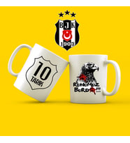 Kişiye Özel İsimli Beşiktaş Kupa Bardak Kartal Taraftar Hediyesi Doğum Günü