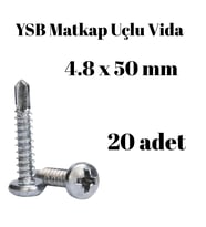 Yıldız Silindir Başlı 4.8x50 YSB Matkap Uçlu Akıllı Vida 20 Adet