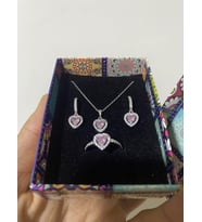 Kalpli Love Set - 925ayar Gümüş