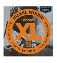 D'Addario EXL140-8 XL Nickel Wound 8 Telli Elektro Gitar Tel Seti - 10-74 (Profesyonel)  8 Telli Gitarlar İçin Optimize Edilmiş Gerilim, Genişletilmiş Frekans Aralığı ve Nikel Sargı