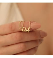 Kişiye Özel 925 Ayar Gümüş Minimal İsim Kolye (Gold)