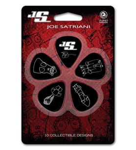 Planet Waves 1CBK4-10JS Joe Satriani Orta (Medium) Gitar Penası - Siyah (10'lu Paket)  İmza Serisi, Mat Yüzey, Dengeli Sertlik ve Profesyonel Kontrol