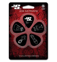 Planet Waves 1CBK4-10JS Joe Satriani Orta (Medium) Gitar Penası - Siyah (10'lu Paket)  İmza Serisi, Mat Yüzey, Dengeli Sertlik ve Profesyonel Kontrol
