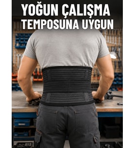 Bel Destek Korsesi Çift Sıkma Bantlı Ayarlanabilir Elastik Bel Kemeri