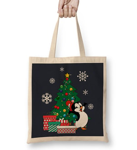 Chilly Willy Around The Christmas Tree Bez Çanta Uzun Saplı