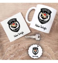 PÖH Polis Özel Harekat Kupa Bardak Altlık ve Anahtarlık Hediye Seti (Model 1)